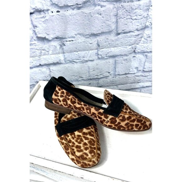 Vince Camuto Elroy Womens Size 6.5M Loafer Cow Hair Leopard Print Slip On Rck - Picture 6 of 10